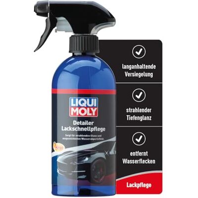Liqui Moly Detailer Lackschnellpflege, Art.-Nr. 21611 I 500ml Lackpflege Auto Versiegelung für Schutz & Glanz I Detailer Auto gegen Wasserflecken I Mit Mango-Duft & Wasserabperleffekt Liqui Moly Detailer Lackschnellpflege, Art.-Nr. 21611 I 500ml Lackpflege Auto Versiegelung für Schutz & Glanz I Detailer Auto gegen Wasserflecken I Mit Mango-Duft & Wasserabperleffekt