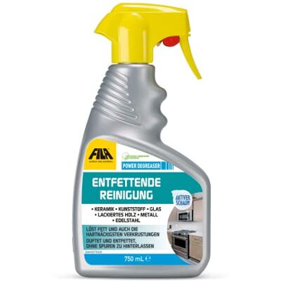 FILA Surface Care Solutions , POWER DEGREASER, Fettlöser Spray, Gasgrill Reiniger, Küchenreiniger, Backofenreiniger und Grill Reiniger, Fahrrad Kettenreiniger, Mit Aktivschaum, 750ml FILA Surface Care Solutions , POWER DEGREASER, Fettlöser Spray, Gasgrill Reiniger, Küchenreiniger, Backofenreiniger und Grill Reiniger, Fahrrad Kettenreiniger, Mit Aktivschaum, 750ml