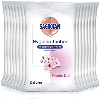 Sagrotan Handtücher - antibakteriell, Reisezubehör, sanft, frischer Duft - Hygienetücher Sagrotan Handtücher - antibakteriell, Reisezubehör, sanft, frischer Duft - Hygienetücher