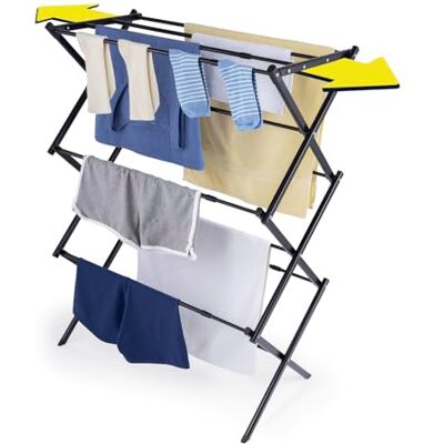 EASYmaxx Teleskop Wäscheständer 1200 Kleiderständer 12 m Trockenlänge Waschtrockner ausziehbar auf ca. 108 cm Breite Wäschespinne für Hemden, Hosen, Handtücher und Co. Wäschetrockner stromlos EASYmaxx Teleskop Wäscheständer 1200 Kleiderständer 12 m Trockenlänge Waschtrockner ausziehbar auf ca. 108 cm Breite Wäschespinne für Hemden, Hosen, Handtücher und Co. Wäschetrockner stromlos