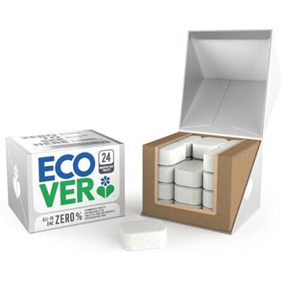 ECOVER Zero Spülmaschinentabs, mit Geschirrspülsalz und Klarspüler, ohne Duft, spülmaschinen-tabs, 24 Tabs Packung ECOVER Zero Spülmaschinentabs, mit Geschirrspülsalz und Klarspüler, ohne Duft, spülmaschinen-tabs, 24 Tabs Packung