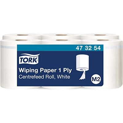Tork Mehrzweck-Papierwischtücher mit Innenabrollung Weiß M2, 1 × 771 Blatt, 473254 Tork Mehrzweck-Papierwischtücher mit Innenabrollung Weiß M2, 1 × 771 Blatt, 473254