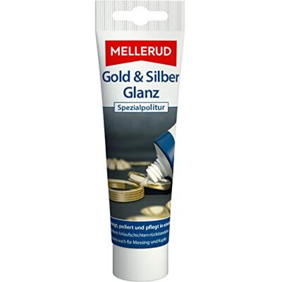 Mellerud Gold & Silber Glanz Spezialpolitur 1 x 75 ml Wirkungsvolle Politur-Paste gegen Schmutz, Fett, Ablagerungen und vieles Mehr auf Edelmetallen Mellerud Gold & Silber Glanz Spezialpolitur 1 x 75 ml Wirkungsvolle Politur-Paste gegen Schmutz, Fett, Ablagerungen und vieles Mehr auf Edelmetallen