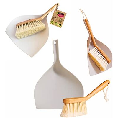 ECONATURAL by York York Eco Natural Handfeger Und Schaufel Bambus Mit Gummikante Besen Und Kehrschaufel Set Kehrblech Kehrset Kehrgarnitur Putzset Handkehrset Hergestellt Zusammenkehren Grau 34 x 25 x 7 cm ECONATURAL by York York Eco Natural Handfeger Und Schaufel Bambus Mit Gummikante Besen Und Kehrschaufel Set Kehrblech Kehrset Kehrgarnitur Putzset Handkehrset Hergestellt Zusammenkehren Grau 34 x 25 x 7 cm