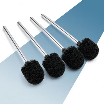 PORTENTUM Klobürste 4er-Pack/WC Bürstengarnitur mit Edelstahlgriff 35,5 cm – WC Bürste mit austauschbarem Bürstenkopf 8 cm Durchmesser – Toilet Brush mit weichen Borsten – Toilettenbürste fürs Bad PORTENTUM Klobürste 4er-Pack/WC Bürstengarnitur mit Edelstahlgriff 35,5 cm – WC Bürste mit austauschbarem Bürstenkopf 8 cm Durchmesser – Toilet Brush mit weichen Borsten – Toilettenbürste fürs Bad