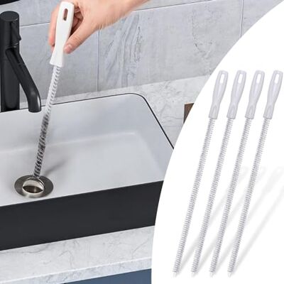 Alyvisun 4Stk Bürste für Abwasserkanäle, Abfluss Reinigungsbürste 45cm Waschbecken Abflussreinigungsbürste, Rohrreinigungsbürste für Abfluss Reinigen, Drain Abflussbürste für Küche Badezimmer Alyvisun 4Stk Bürste für Abwasserkanäle, Abfluss Reinigungsbürste 45cm Waschbecken Abflussreinigungsbürste, Rohrreinigungsbürste für Abfluss Reinigen, Drain Abflussbürste für Küche Badezimmer
