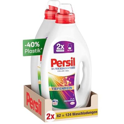 Persil Flüssigwaschmittel Color (124 Waschladungen) hochkonzentriertes Ultra-Konzentrat Waschmittel-Gel mit Ultra Fleckenentfernung mit Tiefenrein-Plus Technologie Persil Flüssigwaschmittel Color (124 Waschladungen) hochkonzentriertes Ultra-Konzentrat Waschmittel-Gel mit Ultra Fleckenentfernung mit Tiefenrein-Plus Technologie