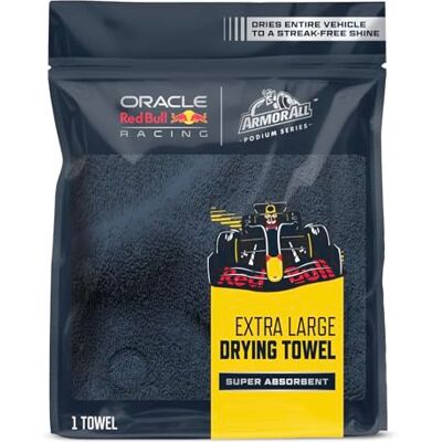 Armor All Extra Großes Mikrofasertrockentuch – Premium-Autotrockentuch, Ultra-absorbierend, weiches Finish – Entwickelt in Zusammenarbeit mit Oracle Red Bull Racing Armor All Extra Großes Mikrofasertrockentuch – Premium-Autotrockentuch, Ultra-absorbierend, weiches Finish – Entwickelt in Zusammenarbeit mit Oracle Red Bull Racing
