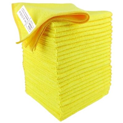 IDEA HOME Mikrofaser-Tuch Set 24 Stück 230 g/m² saugstark Reinigungstuch 30x30 cm AVR Putzlappen Gelb IDEA HOME Mikrofaser-Tuch Set 24 Stück 230 g/m² saugstark Reinigungstuch 30x30 cm AVR Putzlappen Gelb