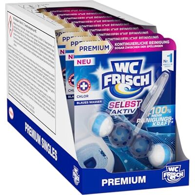 WC-Frisch WC Frisch Selbst Aktiv Chlor Blauspüler (10er), 4in1-Klosteine Einhänger WC Stein mit Anti-Kalk-Formel, Reinigungsschaum & blauem Wasser, WC-Reiniger für sichtbare Reinigung zwischen den Spülungen WC-Frisch WC Frisch Selbst Aktiv Chlor Blauspüler (10er), 4in1-Klosteine Einhänger WC Stein mit Anti-Kalk-Formel, Reinigungsschaum & blauem Wasser, WC-Reiniger für sichtbare Reinigung zwischen den Spülungen