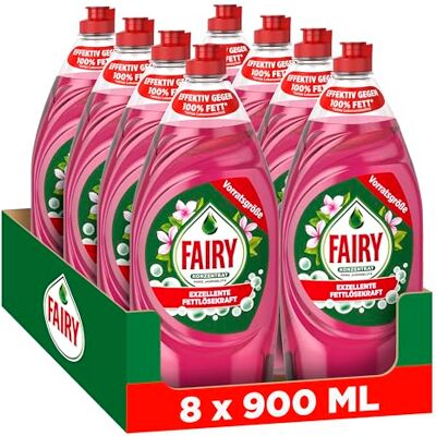 Fairy Ultra Konzentrat Pink Jasmine Handgeschirrspülmittel 8x900ml mit effektiver Formel für sauberes Geschirr, beeindruckende Fettlösekraft Fairy Ultra Konzentrat Pink Jasmine Handgeschirrspülmittel 8x900ml mit effektiver Formel für sauberes Geschirr, beeindruckende Fettlösekraft