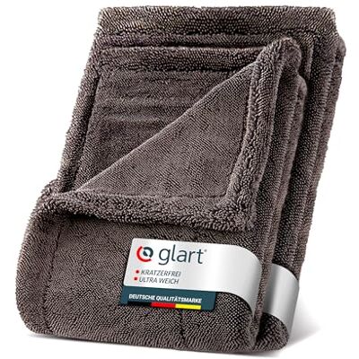Glart 44TW68 Auto Trockentuch XXL Set in grau – 60x40 & 80x55cm für Auto, saugstarkes Tuch zum Trocknen von Lack, Glas, Felgen, außen & innen – für Autopflege, Motorrad, Boot, Haushalt 2 Stück Glart 44TW68 Auto Trockentuch XXL Set in grau – 60x40 & 80x55cm für Auto, saugstarkes Tuch zum Trocknen von Lack, Glas, Felgen, außen & innen – für Autopflege, Motorrad, Boot, Haushalt 2 Stück