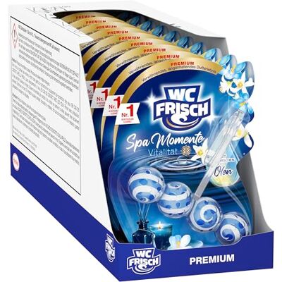 WC-Frisch Spa Momente Vitalität Toilettenstein (10 x 50g), WC Duftspüler mit luxuriösen, ätherischen Ölen, WC Stein für ein verwöhnendes & langanhaltendes Dufterlebnis 10er Pack WC-Frisch Spa Momente Vitalität Toilettenstein (10 x 50g), WC Duftspüler mit luxuriösen, ätherischen Ölen, WC Stein für ein verwöhnendes & langanhaltendes Dufterlebnis 10er Pack