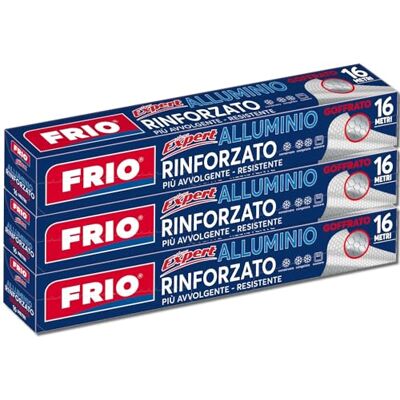 FRIO Aluminiumfolie Set – 3 Rollen geprägte Alufolie für Lebensmittel, je 16 m (insgesamt 48 m) Extra stark für Küche, Gastronomie, Gefrierschrank & Backofen – Weniger Abfall, vielseitig & reißfest FRIO Aluminiumfolie Set – 3 Rollen geprägte Alufolie für Lebensmittel, je 16 m (insgesamt 48 m) Extra stark für Küche, Gastronomie, Gefrierschrank & Backofen – Weniger Abfall, vielseitig & reißfest