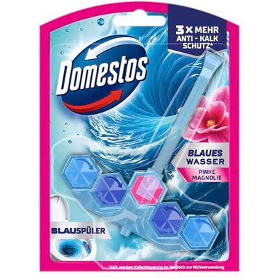 Domestos Power 5+ Aktiv Blauspüler Pinke Magnolie WC Reiniger mit Anti-Kalk Schutz für effektive WC Reinigung 7x 48 g Domestos Power 5+ Aktiv Blauspüler Pinke Magnolie WC Reiniger mit Anti-Kalk Schutz für effektive WC Reinigung 7x 48 g