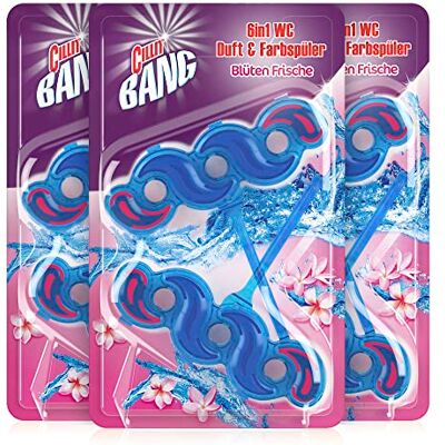 Cillit Bang WC Steine Toilette – WC-Reiniger und Duftspüler gegen Schmutz und Kalk – Blüten Frische – 3 x 2er Pack Cillit Bang WC Steine Toilette – WC-Reiniger und Duftspüler gegen Schmutz und Kalk – Blüten Frische – 3 x 2er Pack