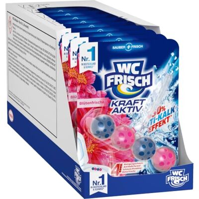 WC-Frisch WC Frisch Kraft Aktiv Duftspüler Blütenfrische (10er), Klostein Einhänger WC-Stein mit Anti-Kalk-Formel, Reinigungsschaum, Schmutz-Protektor & extra Frische, WC-Reiniger für 24/7 Frische, Duftstein WC-Frisch WC Frisch Kraft Aktiv Duftspüler Blütenfrische (10er), Klostein Einhänger WC-Stein mit Anti-Kalk-Formel, Reinigungsschaum, Schmutz-Protektor & extra Frische, WC-Reiniger für 24/7 Frische, Duftstein