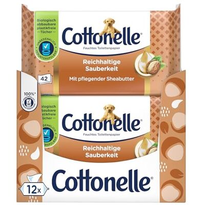 Cottonelle feuchtes Toilettenpapier, Mein Spa Shea Butter, 12 x 42 Tücher Cottonelle feuchtes Toilettenpapier, Mein Spa Shea Butter, 12 x 42 Tücher