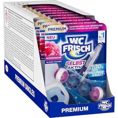 WC-Frisch WC FRISCH Selbst Aktiv Blütenfrische Blauspüler (10x50 g), WC Steine mit Anti-Kalk-Formel, Reinigungsschaum & blauem Wasser, WC-Reiniger für extra Frische & sichtbare Reinigung zwischen den Spülungen WC-Frisch WC FRISCH Selbst Aktiv Blütenfrische Blauspüler (10x50 g), WC Steine mit Anti-Kalk-Formel, Reinigungsschaum & blauem Wasser, WC-Reiniger für extra Frische & sichtbare Reinigung zwischen den Spülungen