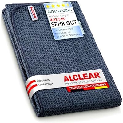 ALCLEAR 820901M Mikrofasertuch XXL Trockentuch Auto 80×55 cm, saugstark kratzfrei, fusselfrei, streifenfrei, für Lack, Glas, Kunststoff und Scheiben, designed in Germany, Autopflege & Handwäsche ALCLEAR 820901M Mikrofasertuch XXL Trockentuch Auto 80×55 cm, saugstark kratzfrei, fusselfrei, streifenfrei, für Lack, Glas, Kunststoff und Scheiben, designed in Germany, Autopflege & Handwäsche