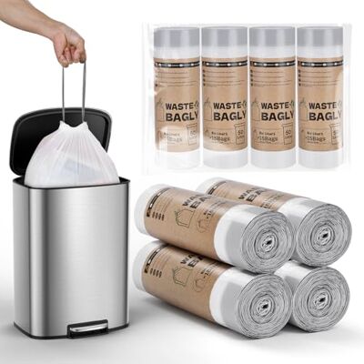 YEAUPE PRO Müllbeutel mit Zugband, Extradick & strapazierfähig, passend für 50-Liter-Eimer, vorgestanzt, Größe XL (66 x 78 cm), Weiß (60 Stück (4er Pack), 50L) YEAUPE PRO Müllbeutel mit Zugband, Extradick & strapazierfähig, passend für 50-Liter-Eimer, vorgestanzt, Größe XL (66 x 78 cm), Weiß (60 Stück (4er Pack), 50L)
