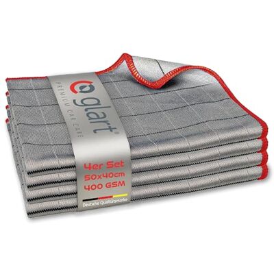 Glart 44C4R 4X Carbontücher, Fensterputztücher, Scheibentuch, Carbon Auto Tücher, Mikrofaser Glastücher, Auto Fenstertuch ohne Streifen & Schlieren, Scheiben Poliertücher fusselfrei 50x40 cm, 400 GSM Glart 44C4R 4X Carbontücher, Fensterputztücher, Scheibentuch, Carbon Auto Tücher, Mikrofaser Glastücher, Auto Fenstertuch ohne Streifen & Schlieren, Scheiben Poliertücher fusselfrei 50x40 cm, 400 GSM