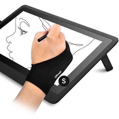 OTraki 2 Stück Zeichenhandschuh, Drawing Glove, Antifouling Handschuh Palm, Black Glove Zwei Finger Verdickungs Handschuhe 2 Finger Handschuhe Zeichnen Für Grafiktablett, Pad, Display(XS) 7X18.5CM OTraki 2 Stück Zeichenhandschuh, Drawing Glove, Antifouling Handschuh Palm, Black Glove Zwei Finger Verdickungs Handschuhe 2 Finger Handschuhe Zeichnen Für Grafiktablett, Pad, Display(XS) 7X18.5CM