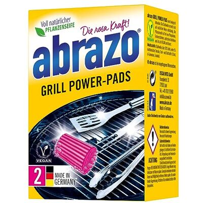 abrazo Grill Power-Pads 2 Grillreinigerpads + Handschuhe, Fettlöser mit antibakterieller Seife, Backofen und Grill Reiniger, Reinigung von Rost und Zubehör abrazo Grill Power-Pads 2 Grillreinigerpads + Handschuhe, Fettlöser mit antibakterieller Seife, Backofen und Grill Reiniger, Reinigung von Rost und Zubehör