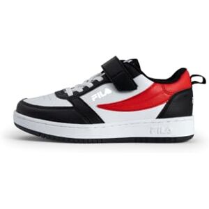 FILA Kinder Unisex Sneaker REGA im Basketball-Stil, Mehrfarbig (Black- Red), 32 FILA Kinder Unisex Sneaker REGA im Basketball-Stil, Mehrfarbig (Black- Red), 32