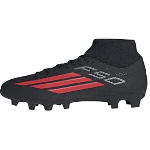 Adidas Unisex F50 Club Mid Cut Firm Ground/Multi Ground Football Boots, core Black/Lucid red/core Black, 43 1/3 EU Adidas Unisex F50 Club Mid Cut Firm Ground/Multi Ground Football Boots, core Black/Lucid red/core Black, 43 1/3 EU