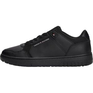 Tommy Hilfiger Herren Basketball Sneaker aus Leder, Schwarz (Black), 40 Tommy Hilfiger Herren Basketball Sneaker aus Leder, Schwarz (Black), 40