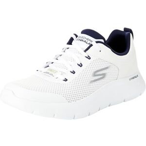 Skechers Men's Go Walk Flex Independent Trainers, White and Navy Synthetic Textile, 45 EU Skechers Men's Go Walk Flex Independent Trainers, White and Navy Synthetic Textile, 45 EU