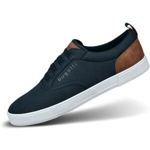 Bugatti Bequeme Schnürschuh Memory Foam Elegante Casual Easy Fit Sneaker aus Austauschbaren Einlegesohlen, Dunkelblau, 40 EU Bugatti Bequeme Schnürschuh Memory Foam Elegante Casual Easy Fit Sneaker aus Austauschbaren Einlegesohlen, Dunkelblau, 40 EU