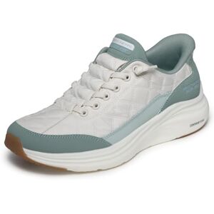Skechers Contour Foam Natural EaseSneaker für Damen, Cremefarbenes Netzgewebe mit Duraleather-Lederbesatz, 40 EU Skechers Contour Foam Natural EaseSneaker für Damen, Cremefarbenes Netzgewebe mit Duraleather-Lederbesatz, 40 EU