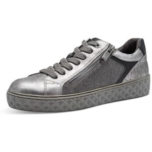 MARCO TOZZI Damen Sneaker flach Vegan Freizeit, Silber (Pewter Comb), 38 EU MARCO TOZZI Damen Sneaker flach Vegan Freizeit, Silber (Pewter Comb), 38 EU