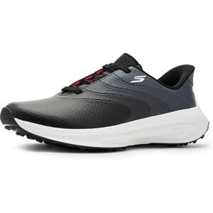 Skechers Go Herren-Golfschuh mit Synthetik-Obermaterial, zum Schnüren, Spike-weniger, Schwarz/Weiß, Größe 40 Skechers Go Herren-Golfschuh mit Synthetik-Obermaterial, zum Schnüren, Spike-weniger, Schwarz/Weiß, Größe 40