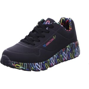 Skechers Mädchen Uno Lite Lovely Luv Sneaker, Black Synthetic Multi Trim, 34 EU Skechers Mädchen Uno Lite Lovely Luv Sneaker, Black Synthetic Multi Trim, 34 EU