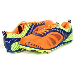 KD VX Track Shoes Athletic Laufschuhe Sneakers Sprint Field Racing Spike Schuhe mit abnehmbarem Spike Key, (Bolt Orange/Blau), 33 EU KD VX Track Shoes Athletic Laufschuhe Sneakers Sprint Field Racing Spike Schuhe mit abnehmbarem Spike Key, (Bolt Orange/Blau), 33 EU