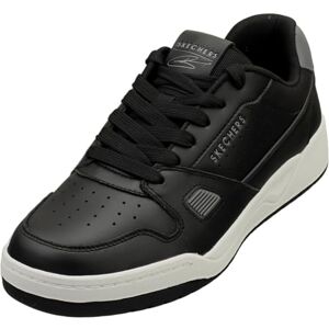 Skechers Herren Koopa Harry Kane Court Sneaker, Schwarzes Leder, Wildleder, Netzstoff, Grauer Rand, 44 EU Skechers Herren Koopa Harry Kane Court Sneaker, Schwarzes Leder, Wildleder, Netzstoff, Grauer Rand, 44 EU
