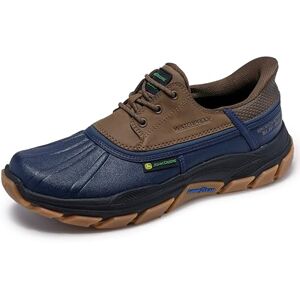 Skechers Herren Respected Tanzier Sneaker, Navy Leather Duraleather Tan Trim, 44 EU Skechers Herren Respected Tanzier Sneaker, Navy Leather Duraleather Tan Trim, 44 EU