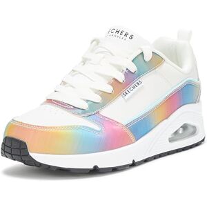 Skechers Damen-Sneaker, undurchsichtig, Weiß/Mehrfarbig, 37 EU Skechers Damen-Sneaker, undurchsichtig, Weiß/Mehrfarbig, 37 EU