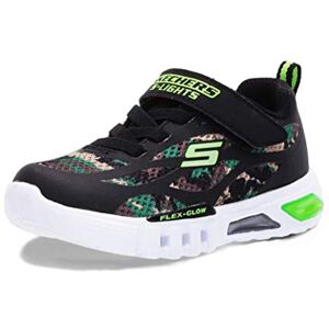 Skechers Boy's Flex-Glow Dezlom Trainers, Black Synthetic/ Textile/ Blue & Lime Trim, 28.5 EU Skechers Boy's Flex-Glow Dezlom Trainers, Black Synthetic/ Textile/ Blue & Lime Trim, 28.5 EU