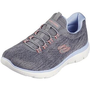 Skechers Damen Summits Fun Flare Turnschuhe, Grey Mesh/Pink & Blue Trim, 38.5 EU Skechers Damen Summits Fun Flare Turnschuhe, Grey Mesh/Pink & Blue Trim, 38.5 EU