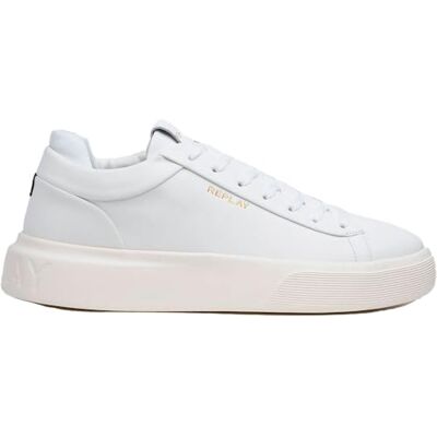 Replay Herren Notting Double Sneaker, 061 White, 42 EU Replay Herren Notting Double Sneaker, 061 White, 42 EU