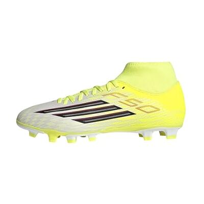 Adidas Unisex F50 Club Mid Cut Firm Ground/Multi Ground Football Boots, Team solar Yellow 2/core Black/Lucid red, 36 2/3 EU Adidas Unisex F50 Club Mid Cut Firm Ground/Multi Ground Football Boots, Team solar Yellow 2/core Black/Lucid red, 36 2/3 EU