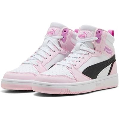 Puma Rebound V6 Mid Jr Sneaker, White Black Pearl Pink, 36 EU, White Black Pearl Pink, 36 EU Puma Rebound V6 Mid Jr Sneaker, White Black Pearl Pink, 36 EU, White Black Pearl Pink, 36 EU