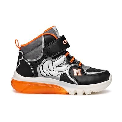 Geox JUNIOR J CIBERDRON Boy MID Easy Entry Black/Silver 25_EU Geox JUNIOR J CIBERDRON Boy MID Easy Entry Black/Silver 25_EU