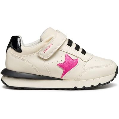 Geox JUNIOR J FASTICS Girl Sneakers White/Black 32_EU Geox JUNIOR J FASTICS Girl Sneakers White/Black 32_EU