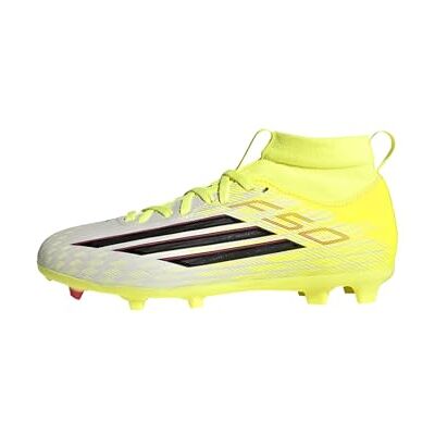 Adidas Unisex Kinder F50 League Mid Cut Firm Ground/Multi Ground Football Boots Kids, Team solar Yellow 2/core Black/Lucid red, 36 EU Adidas Unisex Kinder F50 League Mid Cut Firm Ground/Multi Ground Football Boots Kids, Team solar Yellow 2/core Black/Lucid red, 36 EU