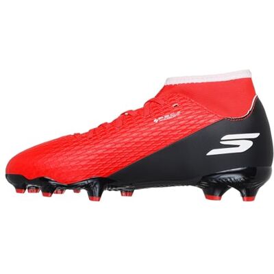 Skechers Jungen Skx_2 Jr High Youth Mg Football Cleats Lightweight Performance Boots for Kids, Red Synthetic/Black Trim, 32 EU Skechers Jungen Skx_2 Jr High Youth Mg Football Cleats Lightweight Performance Boots for Kids, Red Synthetic/Black Trim, 32 EU